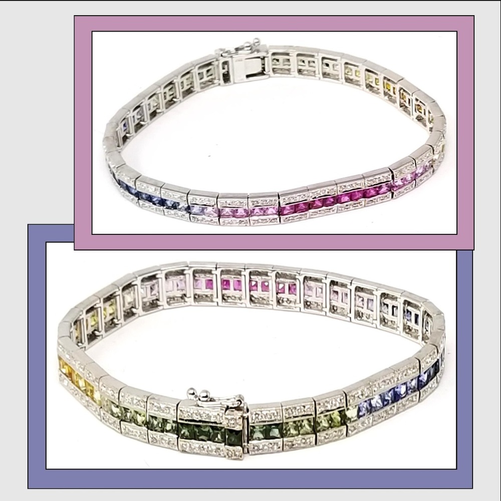 Diamond and Precious Stone Bracelet